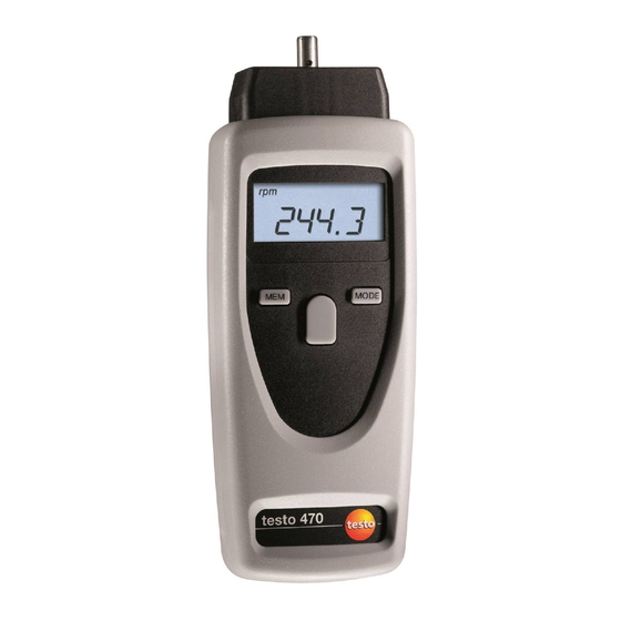 TESTO 470 Manual