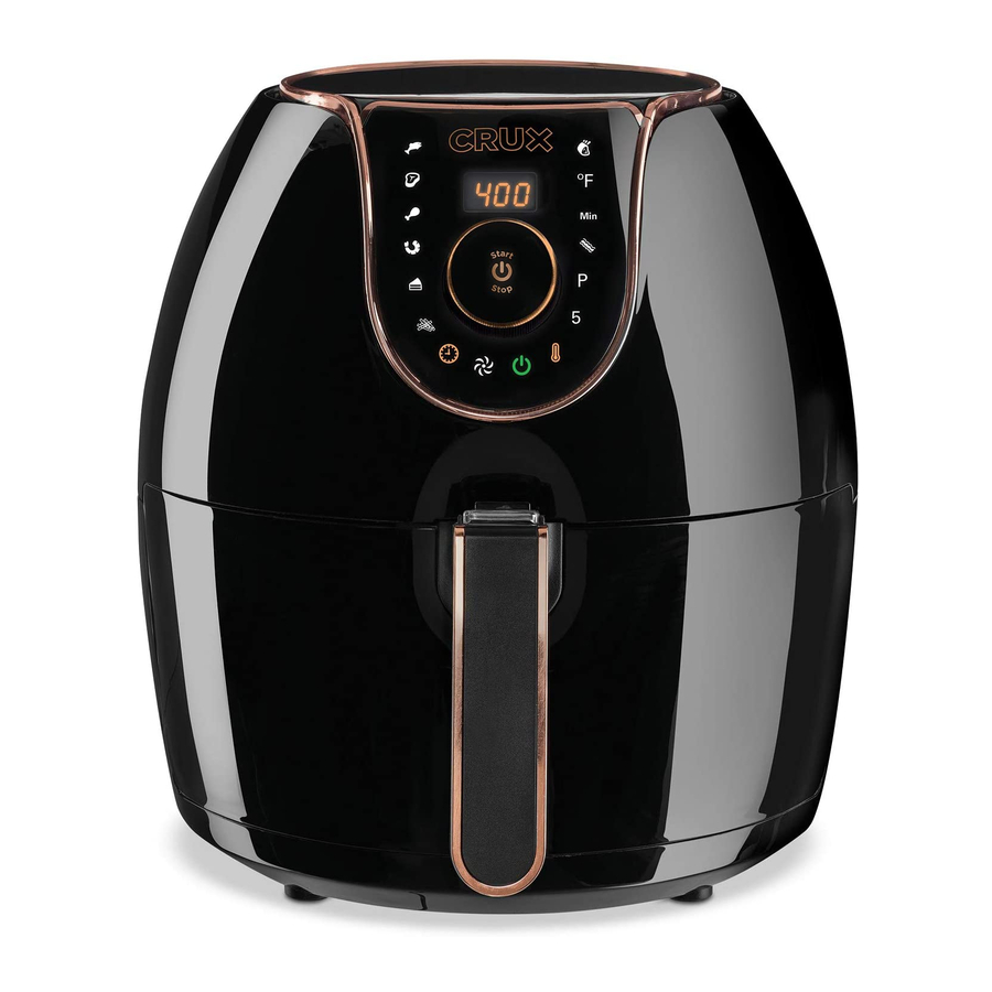 Crux 6 qt. Digital Air Fryer 1500 Watt - White