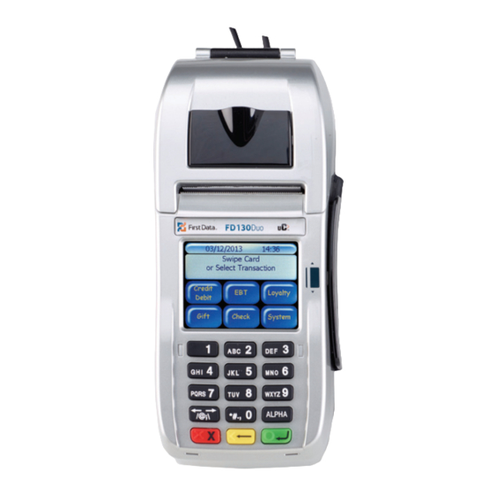 FIRST DATA FD130 QUICK REFERENCE MANUAL Pdf Download ManualsLib
