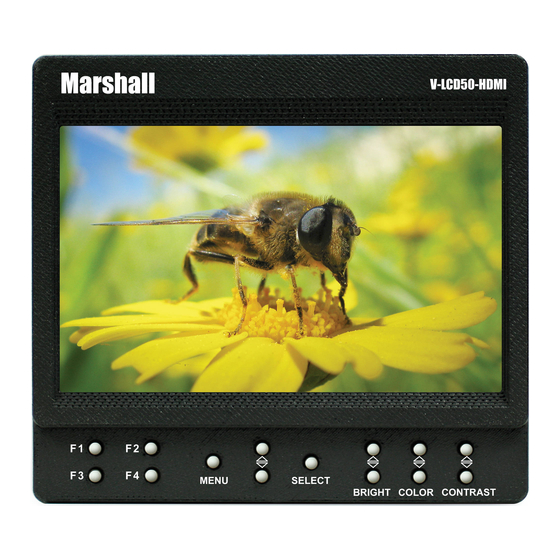 Marshall Electronics V-LCD50-HDI Operating Instructions Manual