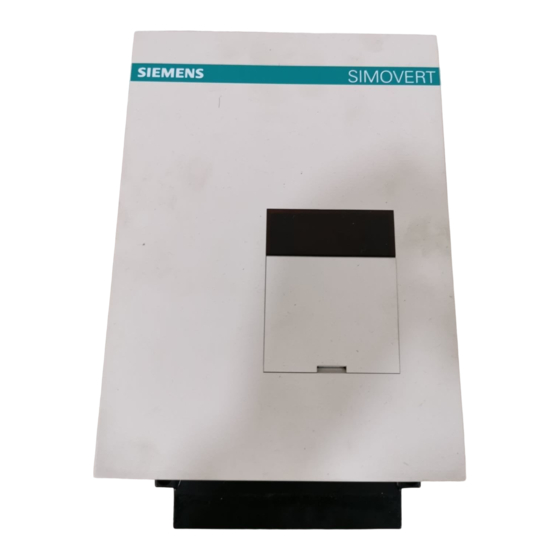 Siemens 6SE2101–1AA01 Operating Manual