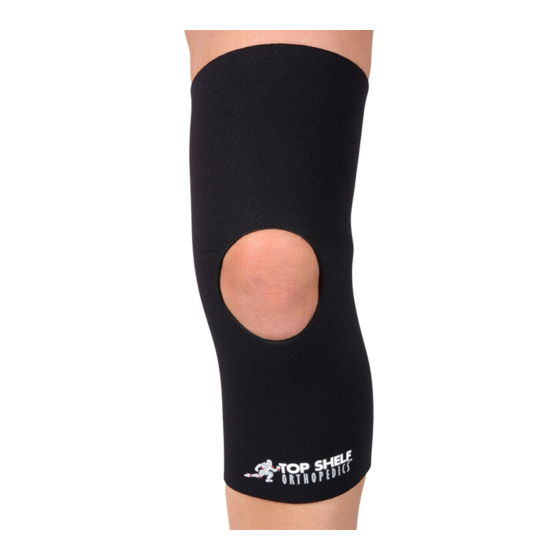 TOP SHELF ORTHOPEDICS KNEE SLEEVE INSTRUCTIONS FOR USE Pdf Download