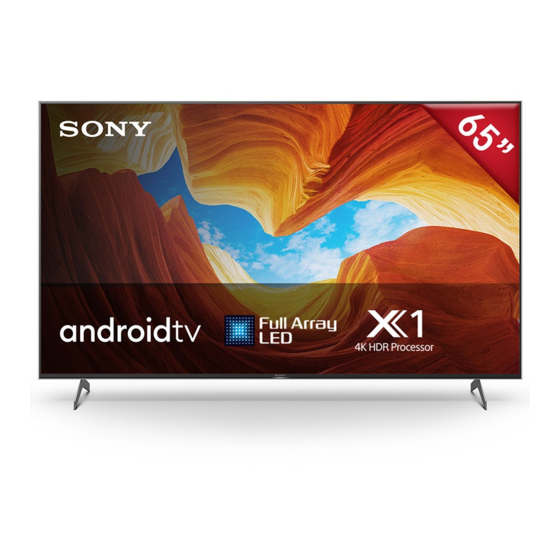 SONY XBR-75X905E TV INSTRUCTION MANUAL | ManualsLib