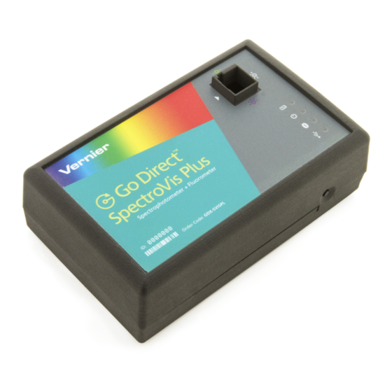 VERNIER GO DIRECT SPECTROVIS PLUS MANUAL Pdf Download | ManualsLib