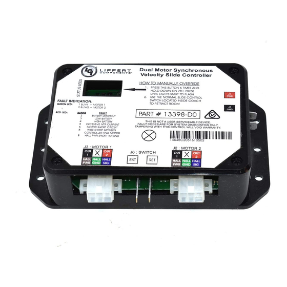 LIPPERT COMPONENTS 13398C1 CONTROLLER OPERATION AND SERVICE MANUAL