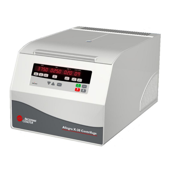 BECKMAN COULTER ALLEGRA X30 SERIES INSTRUCTIONS FOR USE MANUAL Pdf