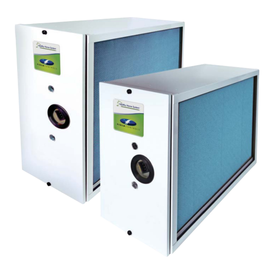 FIELD CONTROLS HEALTHY HOME SYSTEM AIR CLEANER INSTALLATION AND