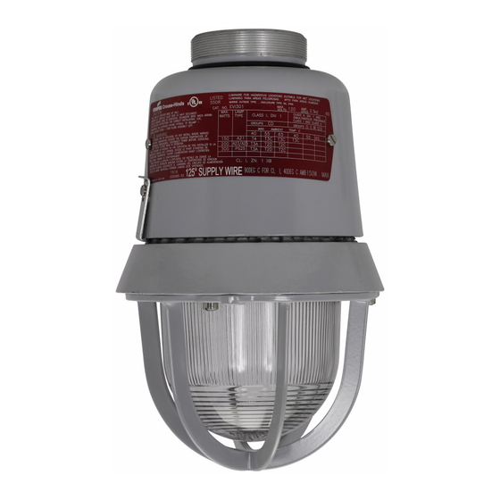 Cooper Crouse-Hinds EVI Series Installation & Maintenance Information