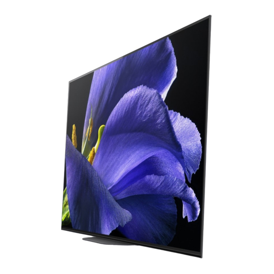 Sony Bravia OLED KD-77AG9 Reference Manual