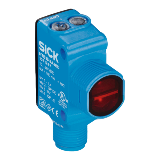 SICK SureSense HTB18L Series Manuals