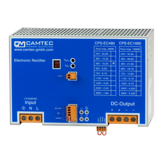 Camtec CPS-EC480 Manual