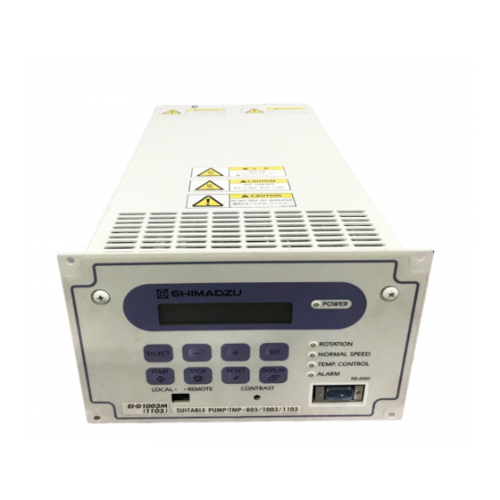 Shimadzu EI-D1003M Manuals