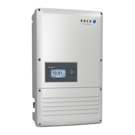 Kaco blueplanet 15.0TL3 Manual