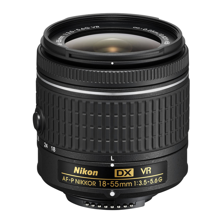 Nikon NIKKOR AF-P DX 18-55mm f/3.5-5.6G VR / G Manual