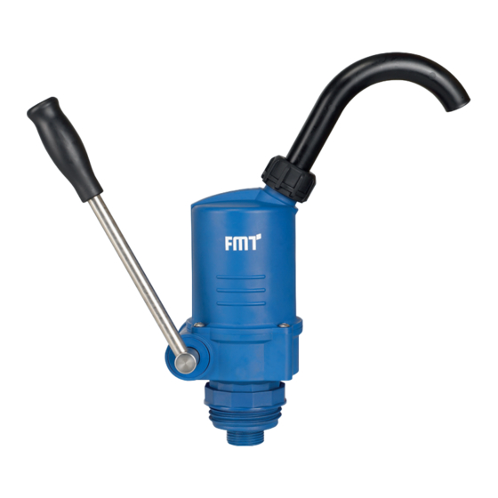 FMT Swiss AG AdBlue 13 040 Barrel Pump Manuals