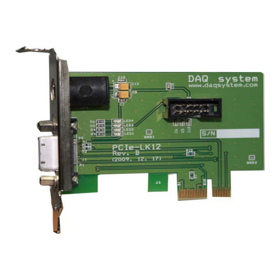 DAQ system PCIe-LK12 User Manual