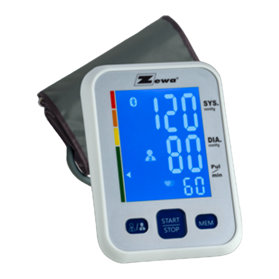 zewa blood pressure monitor manual