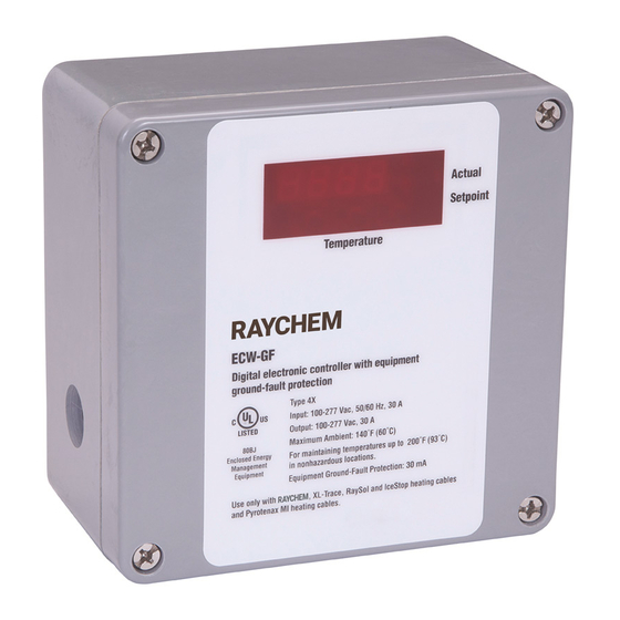 NVENT RAYCHEM ECWGF CONTROLLER INSTALLATION INSTRUCTIONS MANUAL