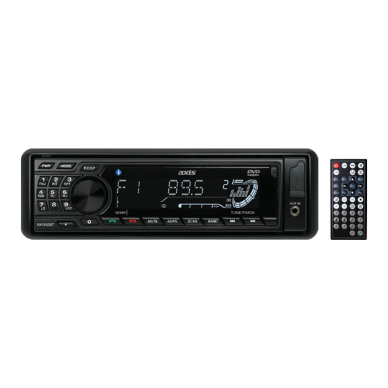 AXIS CAR AUDIO AX1803BT CAR STEREO SYSTEM INSTRUCTION MANUAL ManualsLib