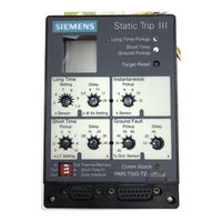 Siemens Static Trip III Instruction Manual