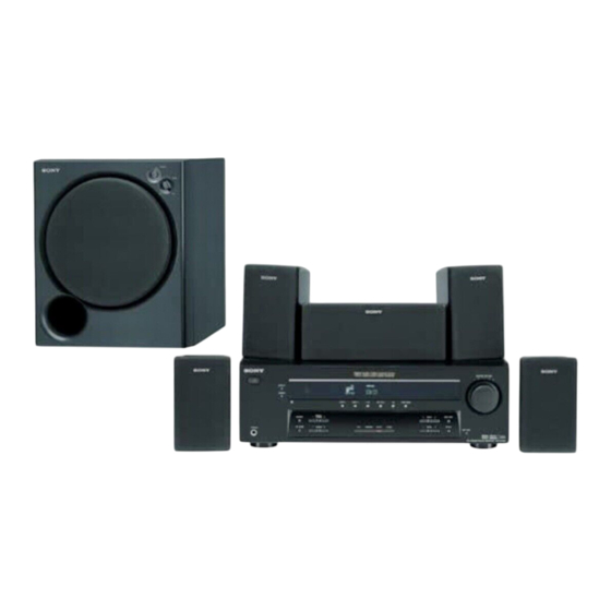 Sony HT-DDW750 Operating Instructions Manual