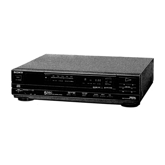 Sony CDP-C5F Service Manual