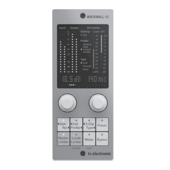 TC Electronic TC ICON BRICKWALL HD NATIVE Quick Start Manual