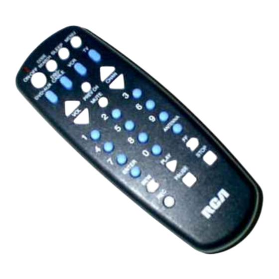 RCA TV REMOTE Installation And Operation Manual