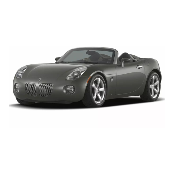 Pontiac solstice 2006 Getting To Know Manual
