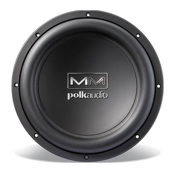Polk Audio MM1040svc Owner's Manual