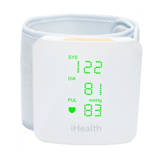 Automatic blood pressure monitor - BP7 - iHealth - wrist / ambulatory /  wireless