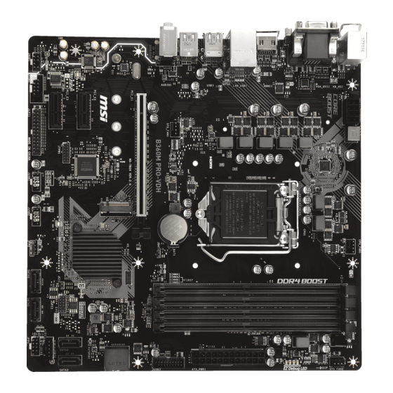 MSI B360M PROVDH MOTHERBOARD USER MANUAL ManualsLib