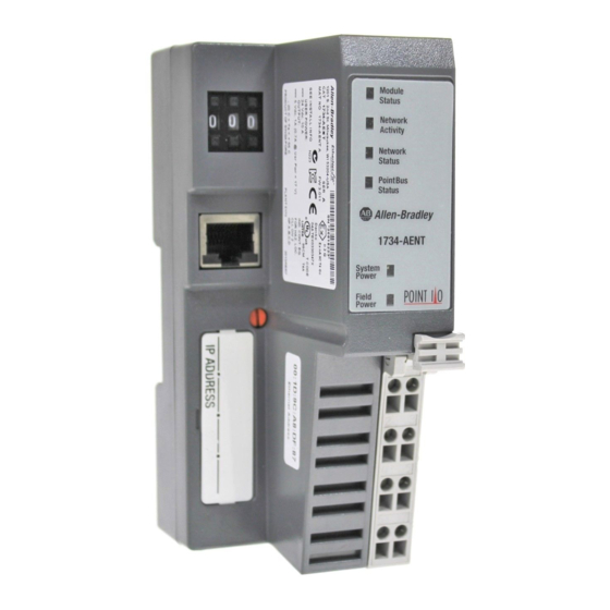 ALLEN-BRADLEY POINT I/O ETHERNET/IP 1734-AENT ADAPTER INSTALLATION