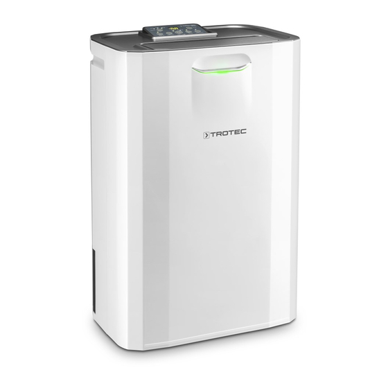 TROTEC TTR 57 E DEHUMIDIFIER OPERATING MANUAL | ManualsLib