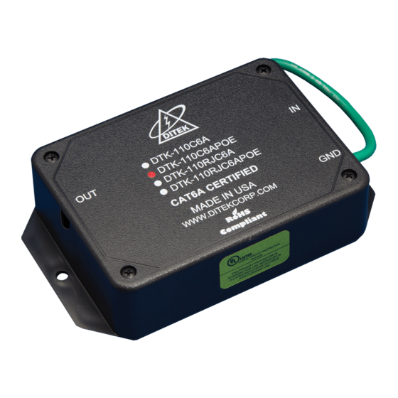 DITEK DTK110C6A SURGE PROTECTOR INSTALL INSTRUCTIONS ManualsLib