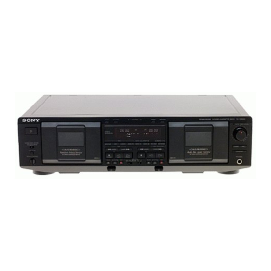 Sony TC-WE635 Operating Instructions Manual