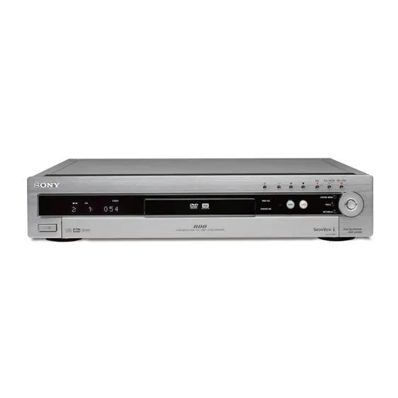 Sony RDR-HX900 Operating Instructions Manual