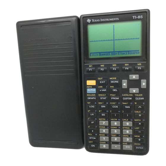 Texas Instruments TI-85 Getting Started