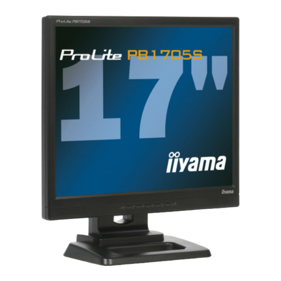 Iiyama ProLite PB1705S-1 User Manual