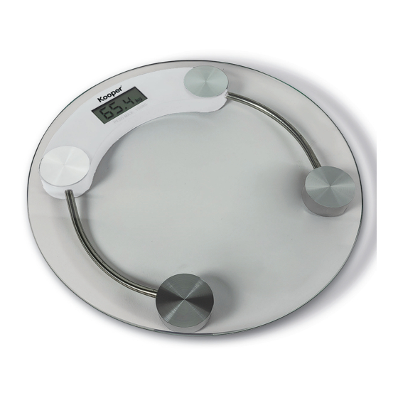 User Manuals: Kooper 2169819 Digital Bathroom Scale