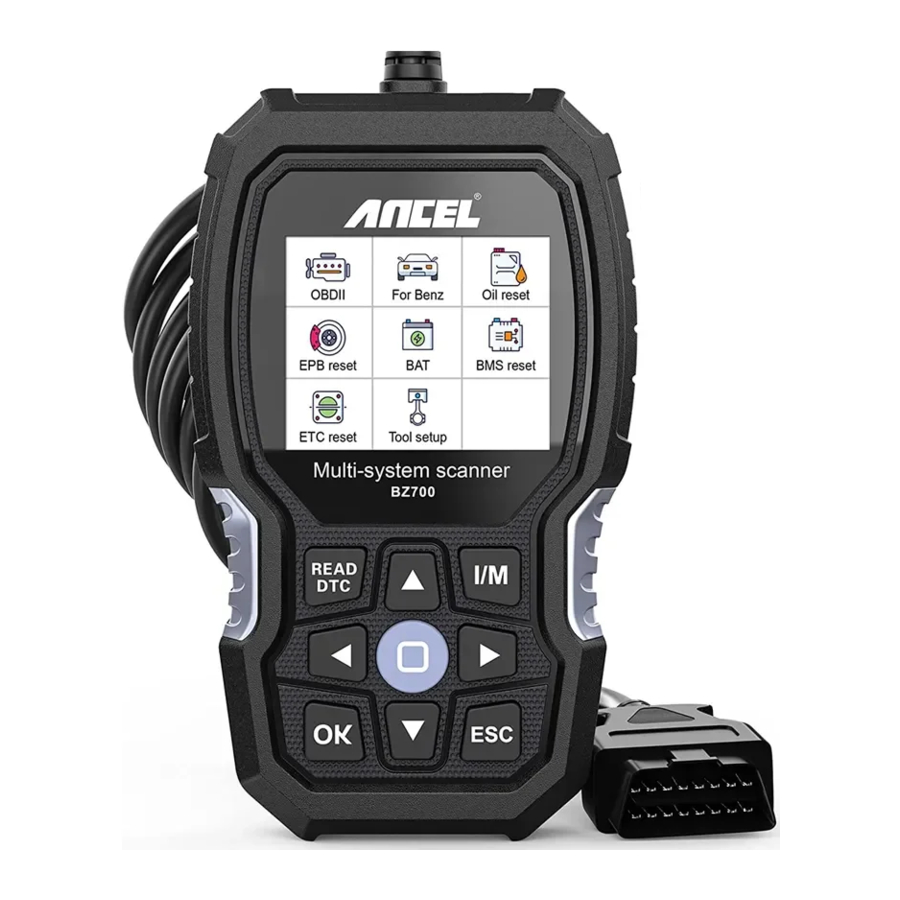 ANCEL BZ700 - Multi-System Scanner Manual