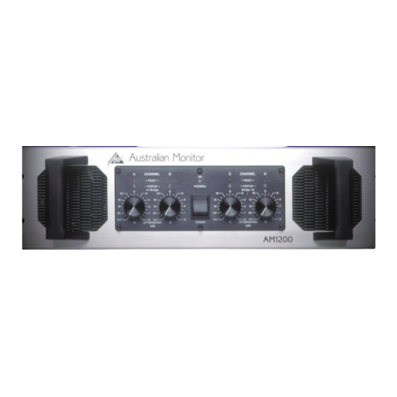 AUSTRALIAN MONITOR AM1200 Specification