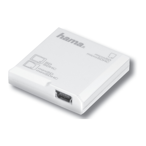 Hama SD All in One Card Reader Manuals
