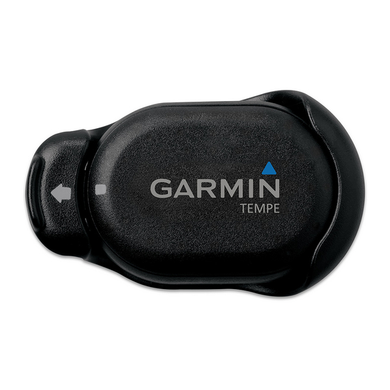 Garmin tempe Instructions Manual