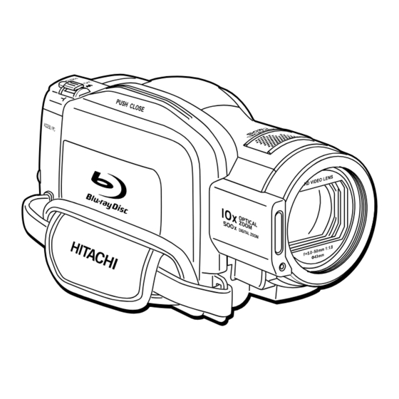 Hitachi DZ-BD7HA - Camcorder Manuals