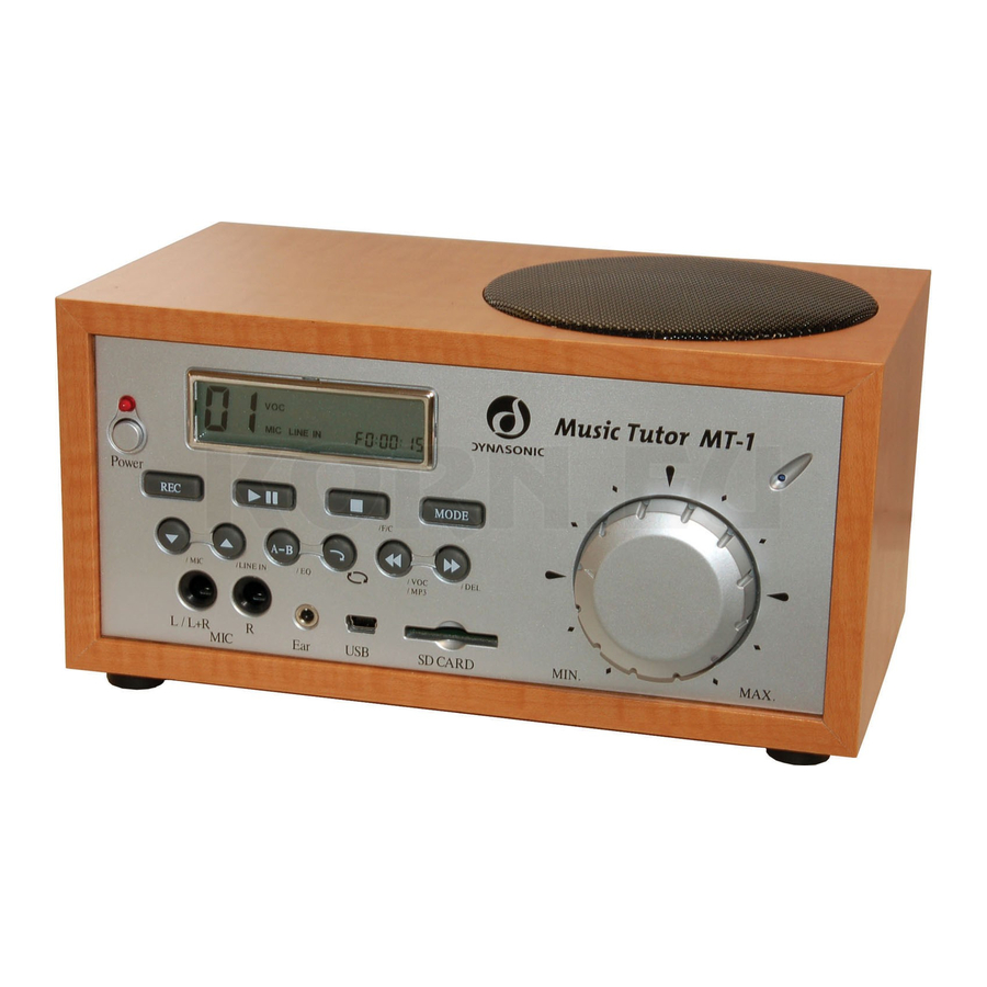 Dynasonic MT-1 User Manual