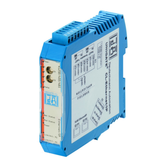 DEUTSCHMANN AUTOMATION UNIGATE CL GATEWAY INSTRUCTION MANUAL | ManualsLib