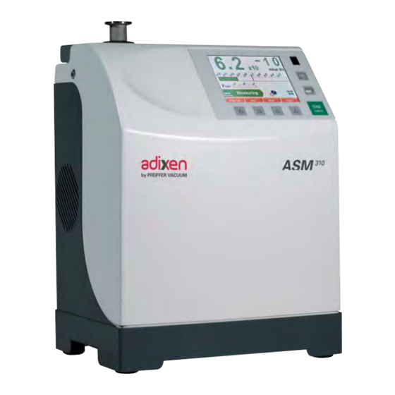 Adixen ASM 310 Operating Instructions Manual