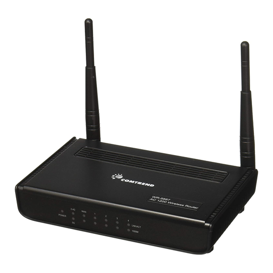 COMTREND CORPORATION WR5887 WIRELESS ROUTER QUICK INSTALL MANUAL