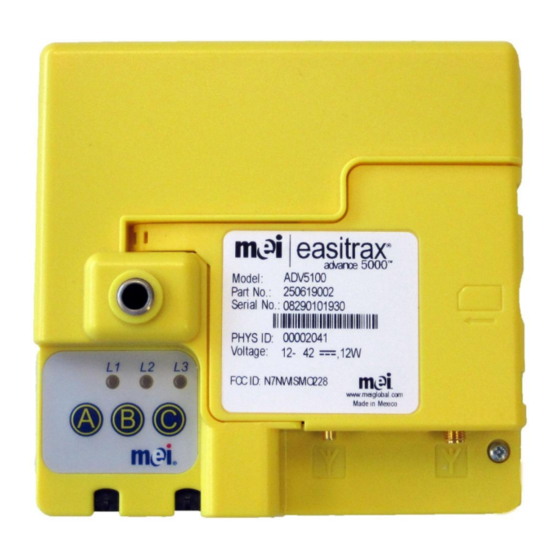 MEI easitrax ADV 5 Series Installation Booklet